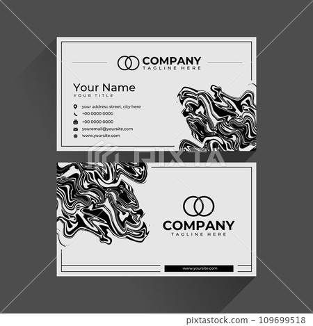 Luxury fluid marble business card design template. 109699518