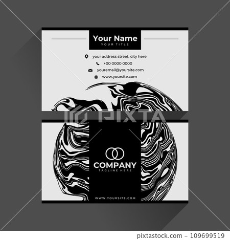 Modern earth marble fluid abstract business card 109699519