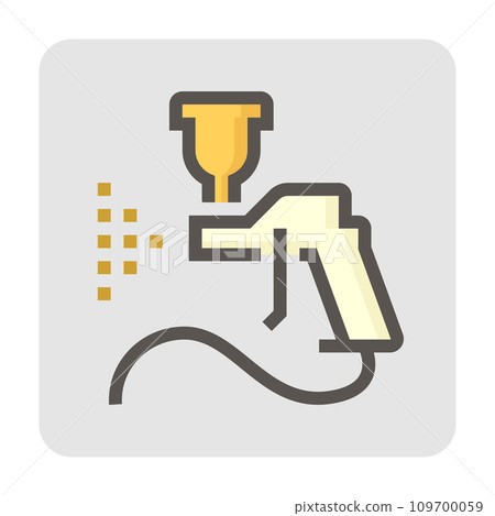 Car paint and repair service tool vector icon design, 48x48 pixel perfectand editable stroke. 109700059