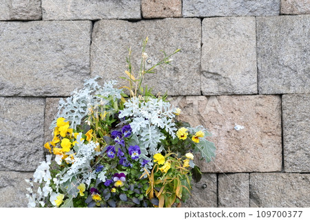 Flower art decorated on the wall Flower art decorated on the wall 109700377