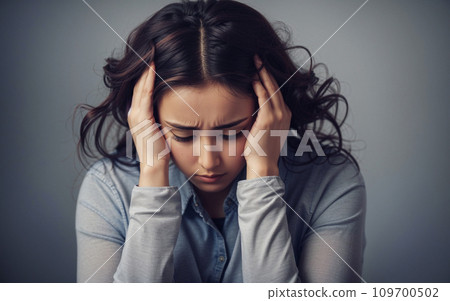 一個感到絕望和沮喪的女人 - AI 生成的圖像 109700502