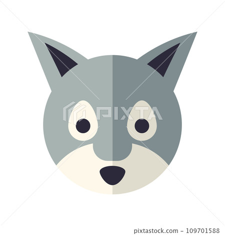 Abstract vector animal icon on white background Abstract vector animal icon on white background 109701588