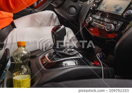gearstick close up inside of car gearstick close up inside of car 109702283
