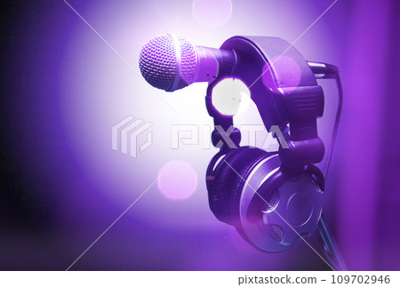 Music design in purple toned. Music design in purple toned. 109702946