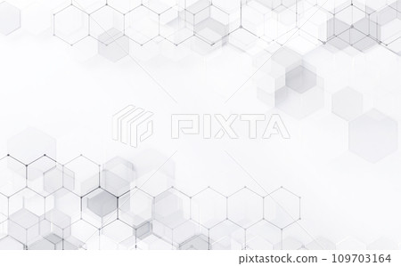 Abstract technology and digital hi tech hexagons backdrop 109703164