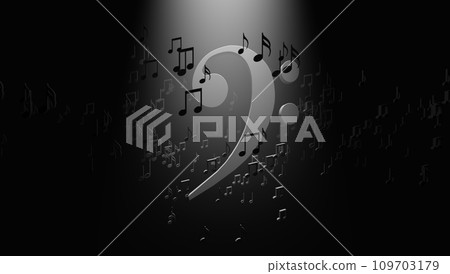 Networked music and cloud music sharing.3d illustration. 109703179