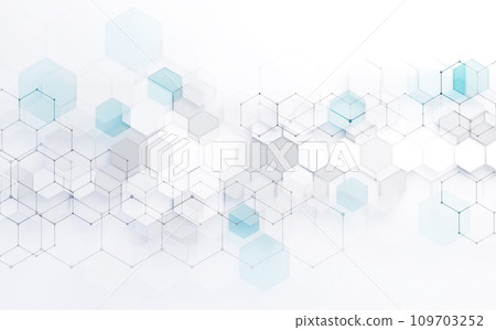 Abstract technology and digital hi tech hexagons backdrop 109703252