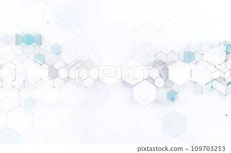 Abstract technology and digital hi tech hexagons backdrop 109703253