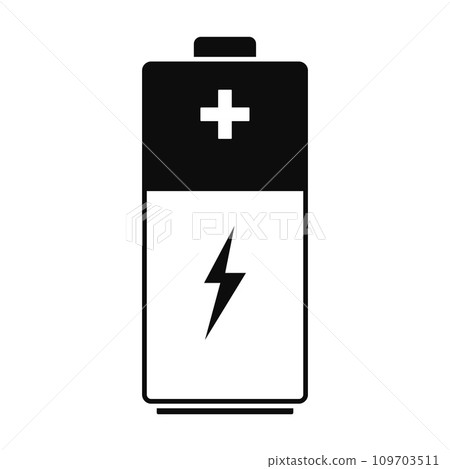 Battery icon. Simple illustration of battery vector icon for web design isolated on white background Battery icon. Simple illustration of battery vector icon for web design isolated on white background 109703511