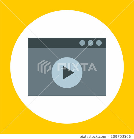 Video file icon. Flat illustration of video file vector icon for web design 109703566