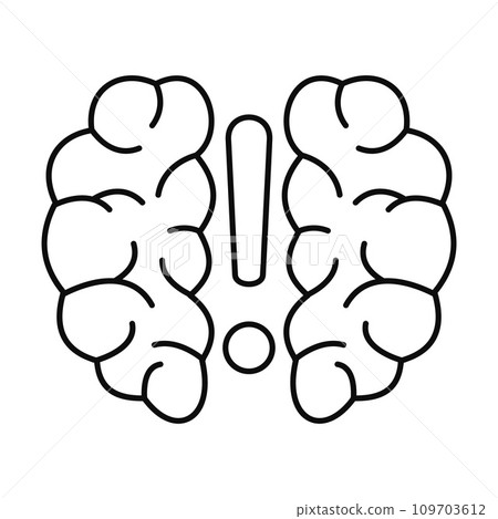 Brain solution icon. Outline illustration of brain solution vector icon for web design isolated on white background 109703612