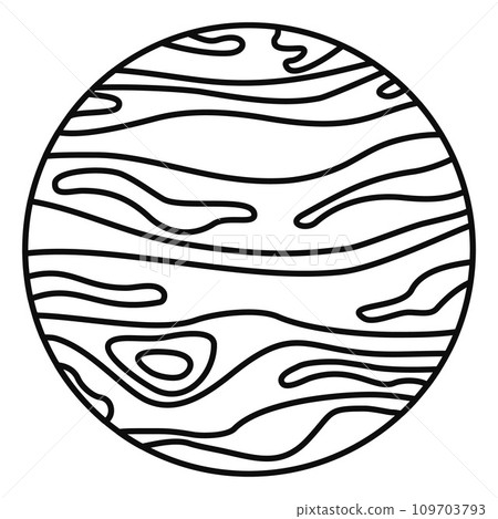 Jupiter planet icon. Outline illustration of jupiter planet vector icon for web design isolated on white background Jupiter planet icon. Outline illustration of jupiter planet vector icon for web design isolated on white background 109703793