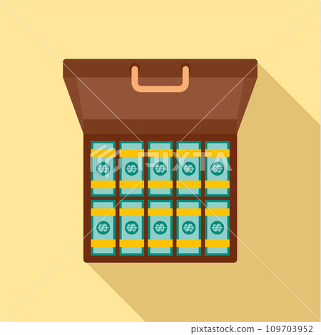 Bribery money case icon. Flat illustration of bribery money case vector icon for web design Bribery money case icon. Flat illustration of bribery money case vector icon for web design 109703952