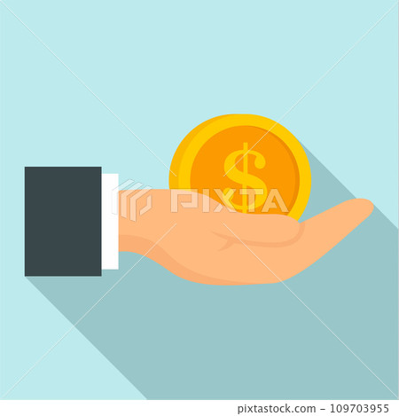 Bribery money coin icon. Flat illustration of bribery money coin vector icon for web design Bribery money coin icon. Flat illustration of bribery money coin vector icon for web design 109703955