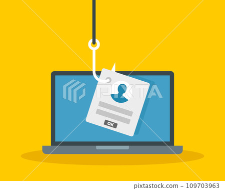 Phishing personal data concept background. Flat illustration of phishing personal data vector concept background for web design Phishing personal data concept background. Flat illustration of phishing personal data vector concept background for web design 109703963