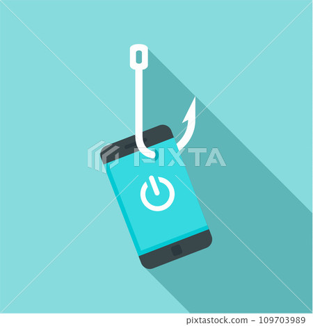Phishing smartphone icon. Flat illustration of phishing smartphone vector icon for web design Phishing smartphone icon. Flat illustration of phishing smartphone vector icon for web design 109703989