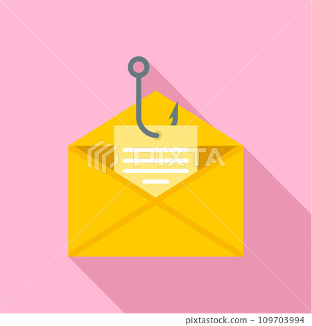 Phishing personal mail icon. Flat illustration of phishing personal mail vector icon for web design Phishing personal mail icon. Flat illustration of phishing personal mail vector icon for web design 109703994