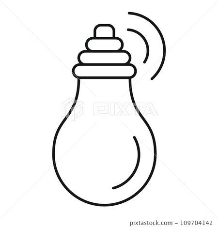 Intelligent bulb icon. Outline illustration of intelligent bulb vector icon for web design isolated on white background Intelligent bulb icon. Outline illustration of intelligent bulb vector icon for web design isolated on white background 109704142
