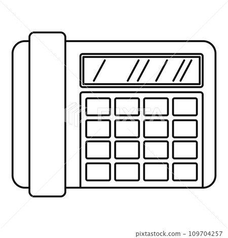 Fax telephone icon. Outline illustration of fax telephone vector icon for web design isolated on white background Fax telephone icon. Outline illustration of fax telephone vector icon for web design isolated on white background 109704257