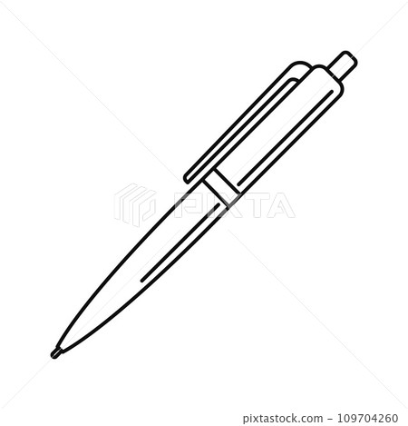 Pen icon. Outline illustration of pen vector icon for web design isolated on white background 109704260