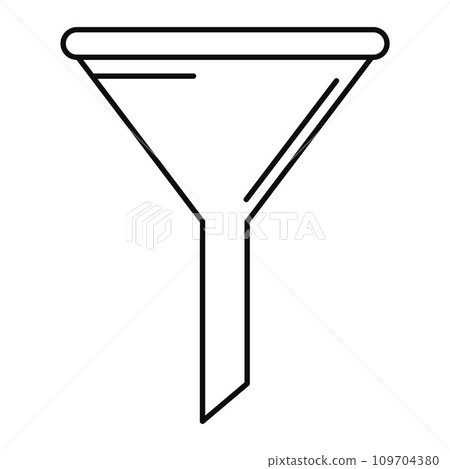 Chemical filter icon. Outline illustration of chemical filter vector icon for web design isolated on white background 109704380