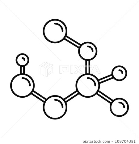 Molecule formula icon. Outline illustration of molecule formula vector icon for web design isolated on white background Molecule formula icon. Outline illustration of molecule formula vector icon for web design isolated on white background 109704381