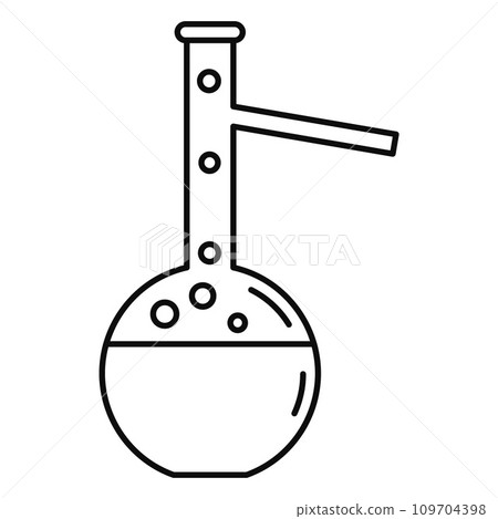 Chemical flask icon. Outline illustration of chemical flask vector icon for web design isolated on white background Chemical flask icon. Outline illustration of chemical flask vector icon for web design isolated on white background 109704398