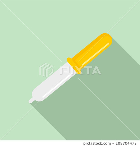 Pipette icon. Flat illustration of pipette vector icon for web design 109704472