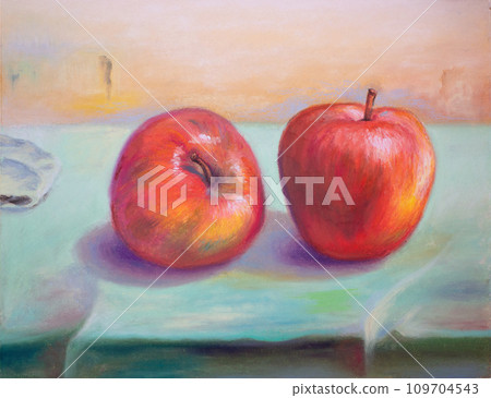 Still life with two apples Still life with two apples 109704543