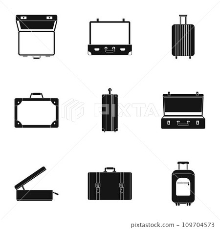Briefcase icon set. Simple set of 9 briefcase vector icons for web design on white background Briefcase icon set. Simple set of 9 briefcase vector icons for web design on white background 109704573