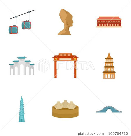 Thailand icon set. Flat set of 9 thailand vector icons for web design Thailand icon set. Flat set of 9 thailand vector icons for web design 109704710