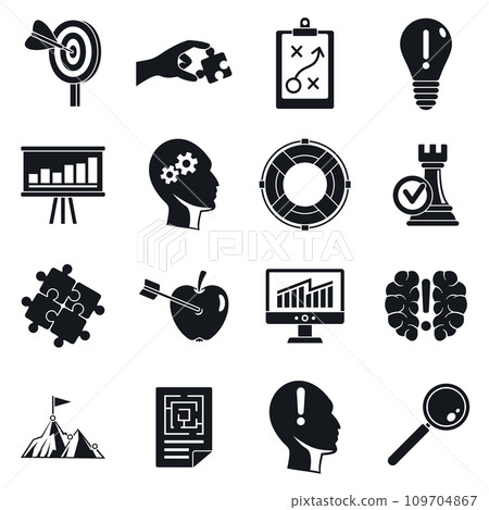 Decision icon set. Simple set of decision vector icons for web design on white background Decision icon set. Simple set of decision vector icons for web design on white background 109704867