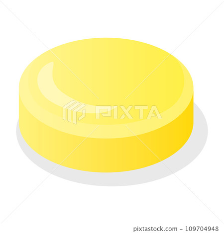 Yellow candy jelly icon. Isometric of yellow candy jelly vector icon for web design isolated on white background 109704948