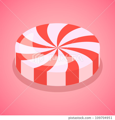 Red candy swirl icon. Isometric of red candy swirl vector icon for web design isolated on white background Red candy swirl icon. Isometric of red candy swirl vector icon for web design isolated on white background 109704951