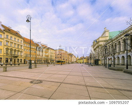 Warsaw, Poland: Beautiful townscape along Krakow Suburban Street / Warsaw, Poland 109705207
