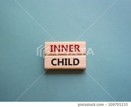 Inner Child symbol. Wooden blocks with words Inner Child. Beautiful grey green background. Business and Inner Child concept. Copy space. Inner Child symbol. Wooden blocks with words Inner Child. Beautiful grey green background. Business and Inner Child concept. Copy space. 109705235