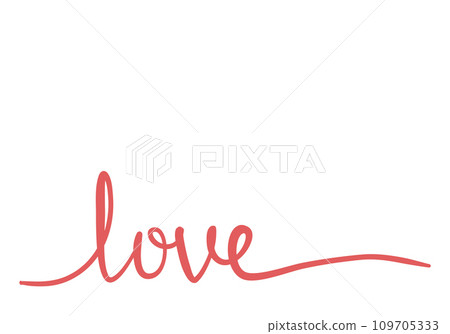 Hand drawn lettering of word LOVE. Vector illustration. 109705333