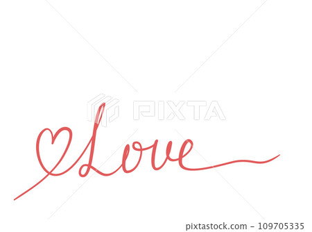 Hand drawn lettering of word LOVE. Vector illustration. Hand drawn lettering of word LOVE. Vector illustration. 109705335