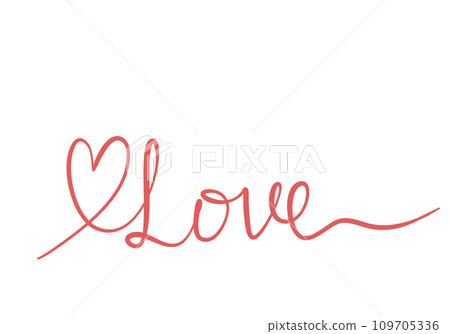 Hand drawn lettering of word LOVE. Vector illustration. Hand drawn lettering of word LOVE. Vector illustration. 109705336