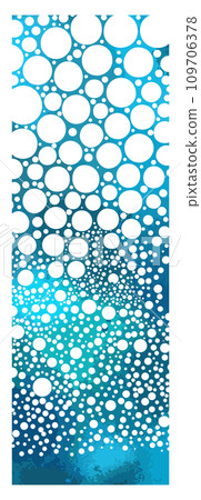 Snowy abstract white and blue circle vertical background.. hand drawing. Not AI . Vector illustration 109706378