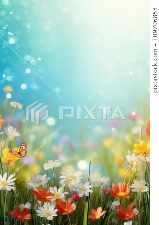 spring is a magic season. beautiful photorealistic wallpaper with copy space for text 109706853