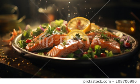 salmon and herb bruschetta leading fish specialist 109706996