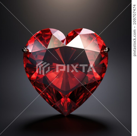 beautiful heart cut synthetic diamond in frame beautiful heart cut synthetic diamond in frame 109707474