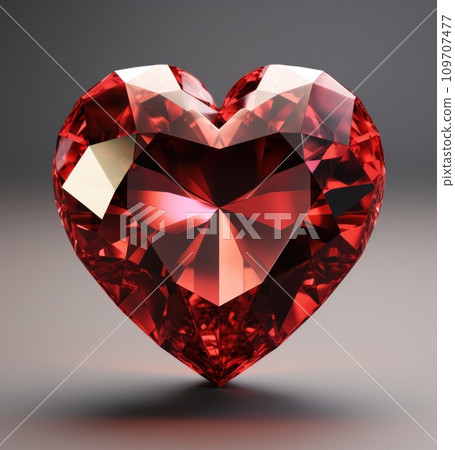 beautiful heart cut synthetic diamond in frame beautiful heart cut synthetic diamond in frame 109707477