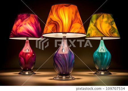 Bright burning table lamps Bright burning table lamps 109707534