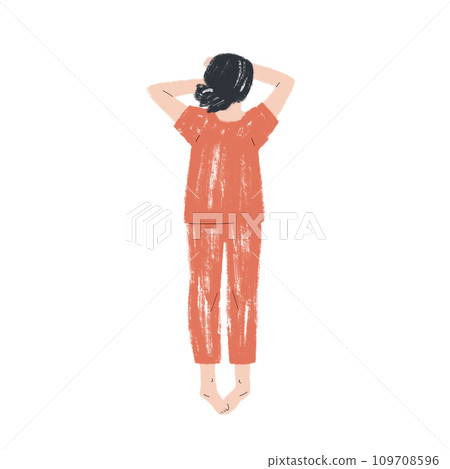 Sleeping young women, hand drawn illustration Sleeping young women, hand drawn illustration 109708596