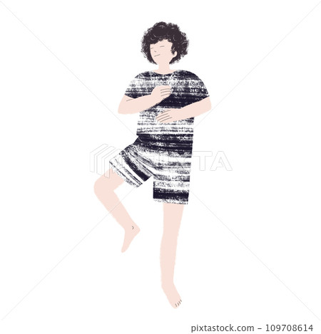 Sleeping young man, hand drawn Illustration Sleeping young man, hand drawn Illustration 109708614