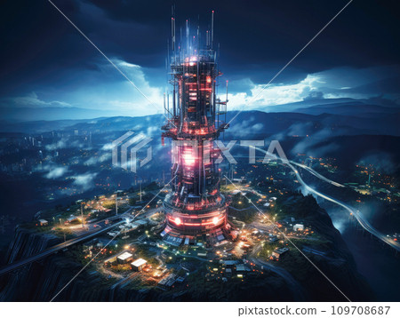AI-generated content. 5G signal tower baby scheme AI-generated content. 5G signal tower baby scheme 109708687