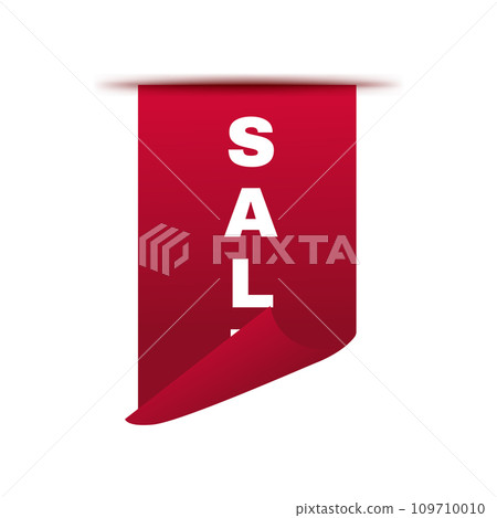 Price tag vector. Ribbon sale banner. Isolated vector illustration EPS10 Price tag vector. Ribbon sale banner. Isolated vector illustration EPS10 109710010