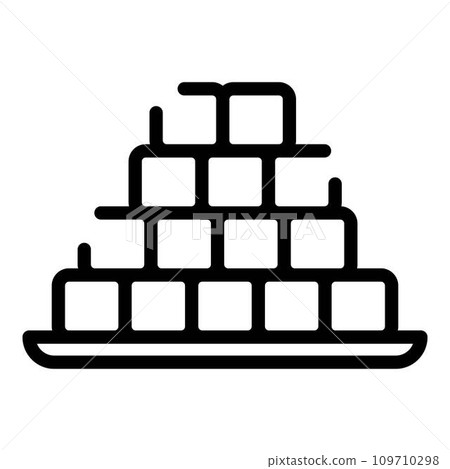 Turkish sweets icon. Outline turkish sweets vector icon for web design isolated on white background Turkish sweets icon. Outline turkish sweets vector icon for web design isolated on white background 109710298